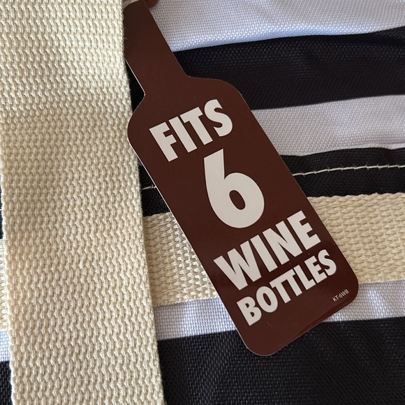 New with Tags, 6 bottle insulated Cooler Tote - Picture 8 of 10